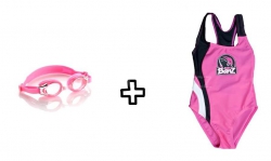 Baby Banz Dětské plavecké brýle + jednodílné plavky s UV filtrem vel.2  
