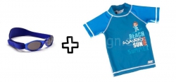 Baby Banz - dětské sluneční brýle BABY + tričko s kr.rukávem s UV filtrem surfař vel.000  